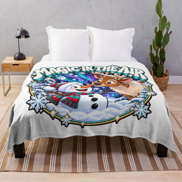 Item preview, Magic In The Air Nostalgia Winter Snowman Graphic designed and sold by IrisByJoVon.