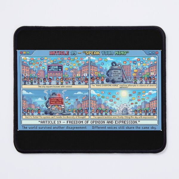 Item preview, Freedom of opinion – diversity of voices in the city designed and sold by Mianku | Für das Leben.