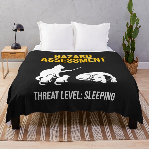 Item preview, Hazard Assessment Threat Level Sleeping designed and sold by SplashTastic.