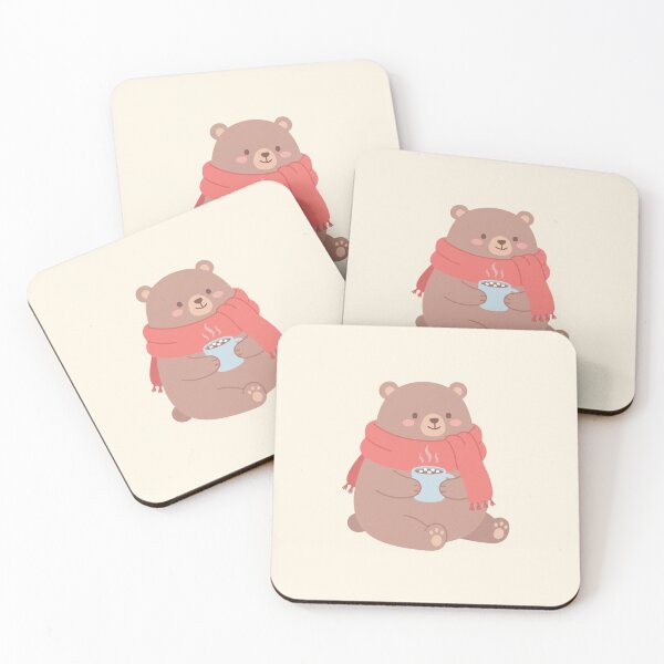 Item preview, Cute Chubby Brown Bear Winter Hot Cocoa Cozy Aesthetic Gift designed and sold by Moon's Arts.