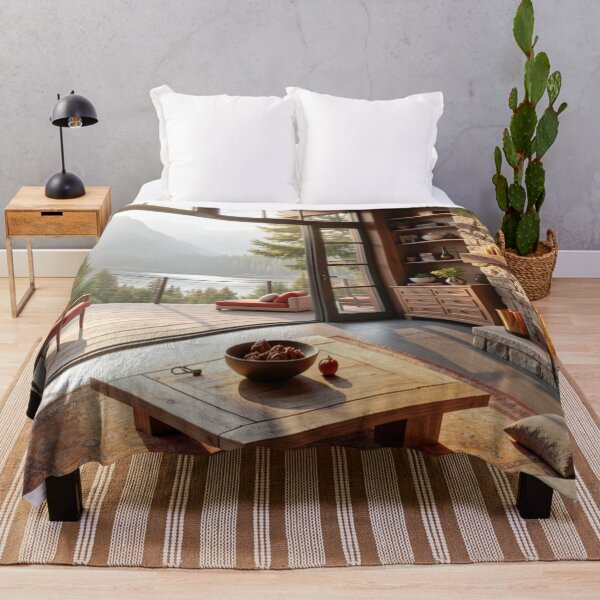 Item preview, Lakeside Hearth Retreat - Mountain Cabin Serenity designed and sold by nhk999.