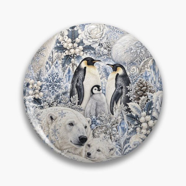 Item preview, Winter Wildlife and Polar Animals Pattern designed and sold by Elżbieta  Kaps.