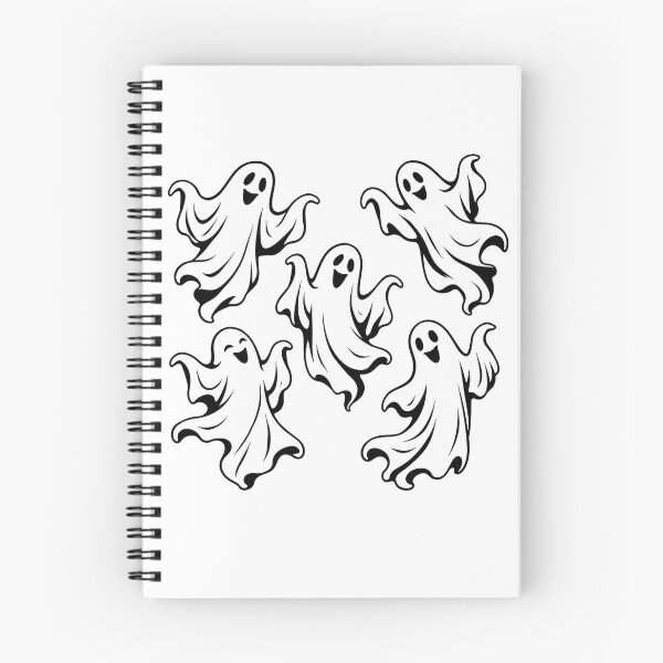 Item preview, Dancing Ghosts-Playful Black and White Halloween Design designed and sold by 3rdBirdInk.