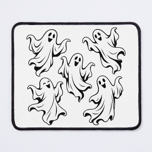 Item preview, Dancing Ghosts-Playful Black and White Halloween Design designed and sold by 3rdBirdInk.