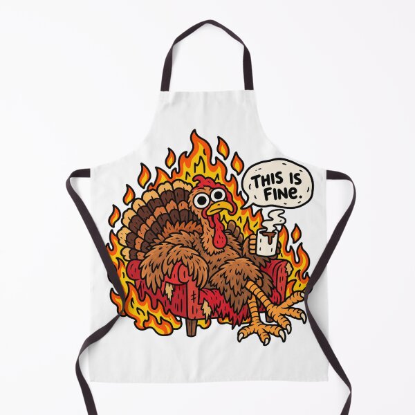 Item preview, This Is Fine Turkey Thanksgiving Meme designed and sold by MonkiFlipp.