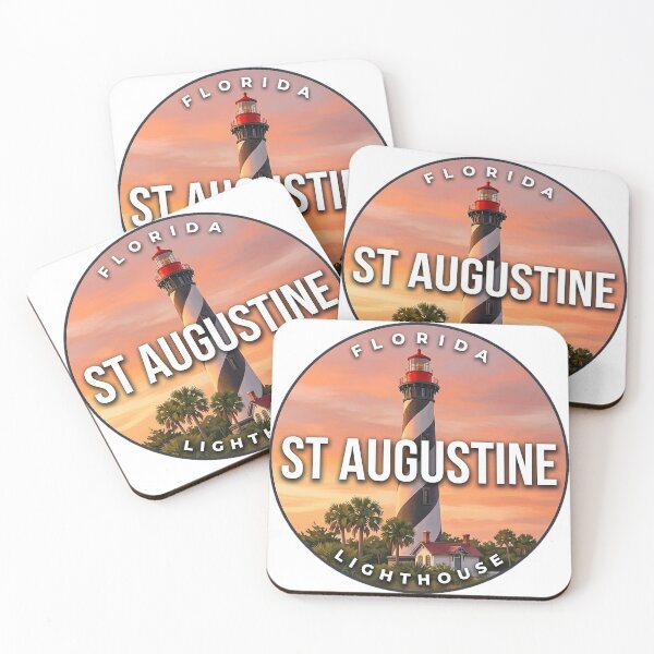 Item preview, St Augustine Lighthouse Florida Sunset Spiral Round Badge Sticker designed and sold by DetourDgn.