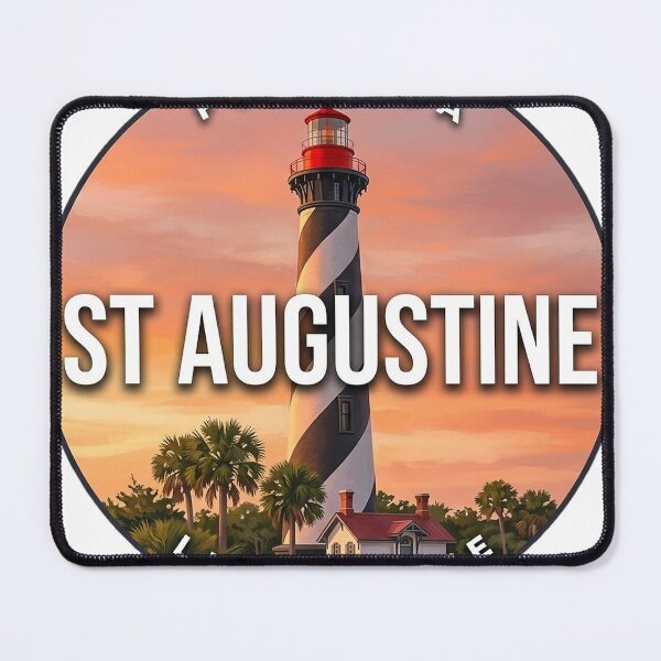 Item preview, St Augustine Lighthouse Florida Sunset Spiral Round Badge Sticker designed and sold by DetourDgn.