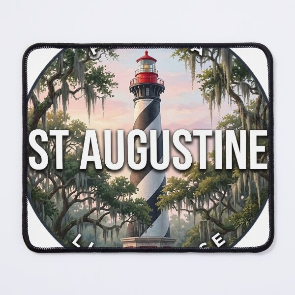 Item preview, St Augustine Lighthouse Florida Misty Oaks Round Badge Sticker designed and sold by DetourDgn.