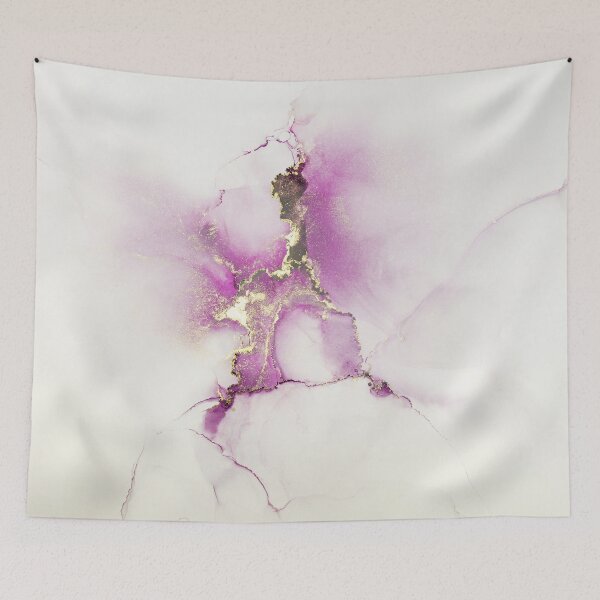 Item preview, Magenta and Gold Alcohol Ink Abstract Art designed and sold by Elżbieta  Kaps.