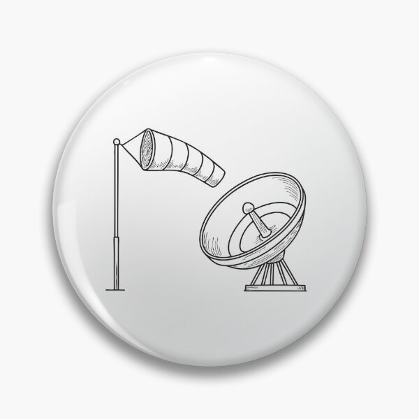 Item preview, A windsock beside a radar dish rotating slowly designed and sold by rasagamastore.