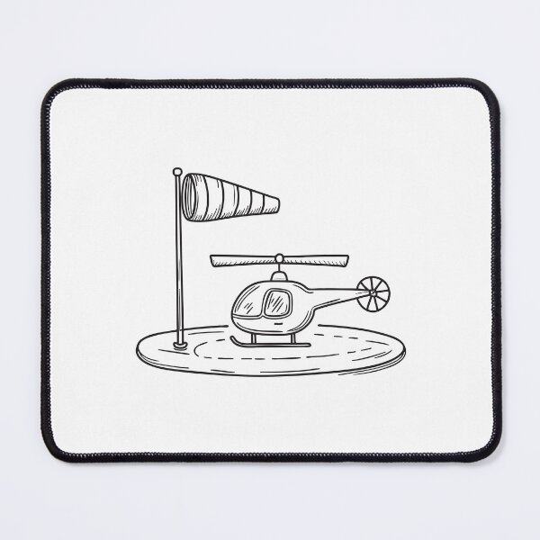 Item preview, A windsock near a helicopter parked on a landing pad designed and sold by rasagamastore.