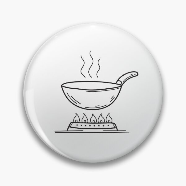 Item preview, A wok close to a stove with steam rising gently designed and sold by rasagamastore.