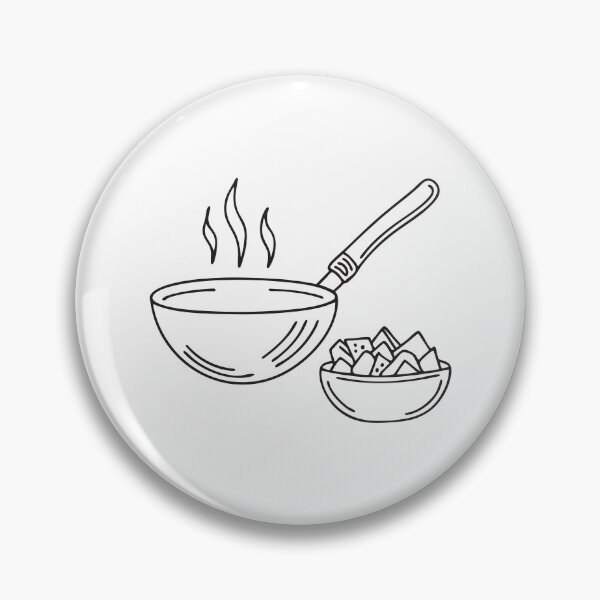 Item preview, A wok near a bowl of chopped vegetables ready to cook designed and sold by rasagamastore.