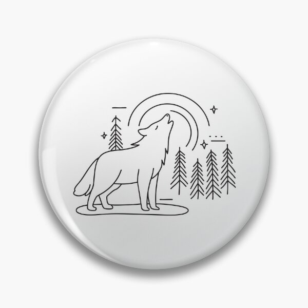 Artikelvorschau, Ein Wolf neben einem fernen Heulen, das durch den Wald hallt. entworfen und verkauft von rasagamastore.
