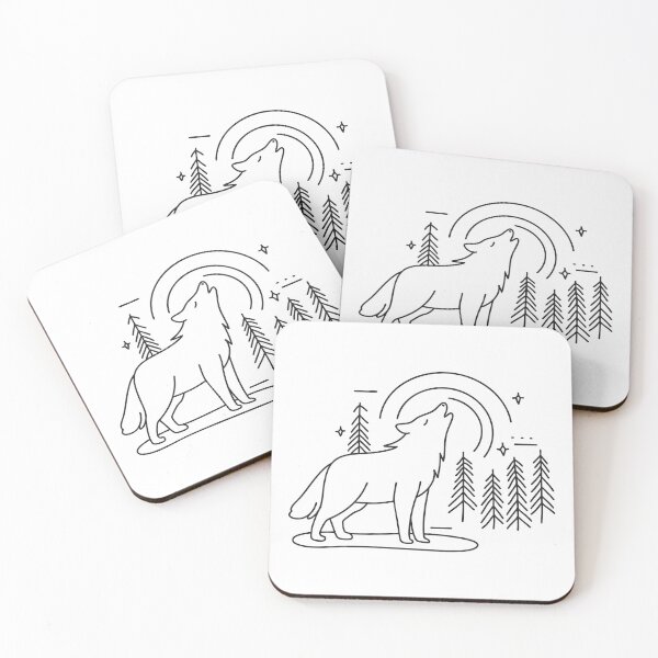 Item preview, A wolf beside a distant howl echoing through the forest designed and sold by rasagamastore.