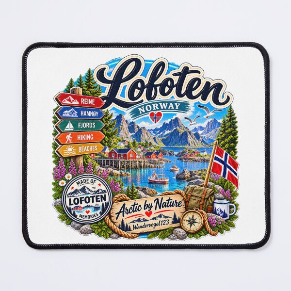 Item preview, Lofoten Norway – Reine Hamnøy Fjords & Arctic by Nature Vintage Design designed and sold by Wandervogel123.