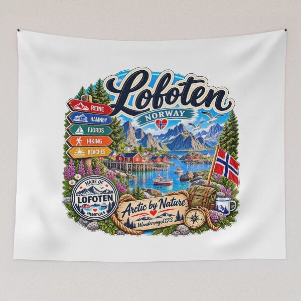 Item preview, Lofoten Norway – Reine Hamnøy Fjords & Arctic by Nature Vintage Design designed and sold by Wandervogel123.