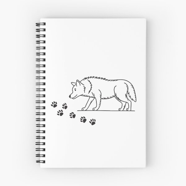 Item preview, A wolf close to a trail of paw prints in the mud designed and sold by rasagamastore.