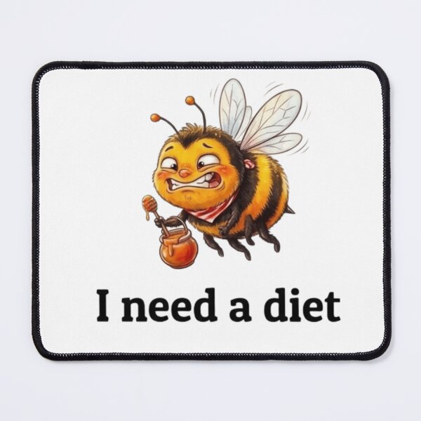 Item preview, Funny bee on a diet designed and sold by Angel & Mortimer .