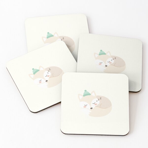 Item preview, Sleepy Kawaii Arctic Fox Winter Nap Cute Pastel Art designed and sold by Moon's Arts.