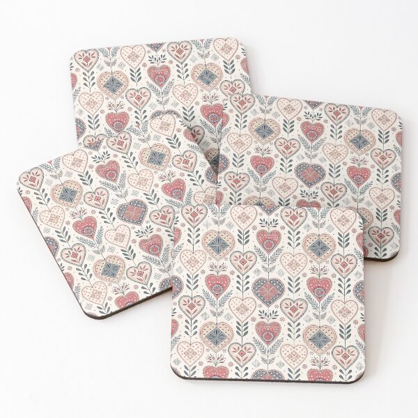 Item preview, Nordic Heart Geometry | Scandinavian Romantic Folk designed and sold by Shuga-Design.