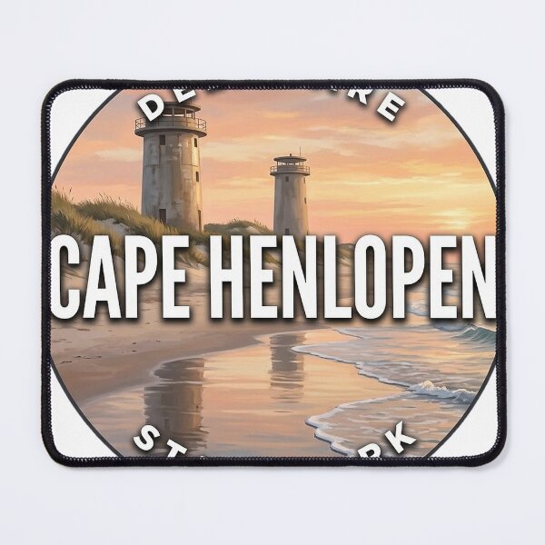 Item preview, Cape Henlopen State Park Delaware Dawn Shoreline Round Badge Sticker designed and sold by DetourDgn.