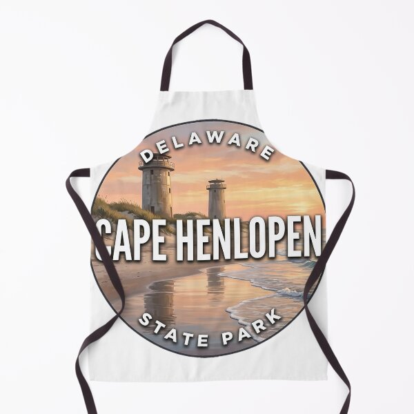 Item preview, Cape Henlopen State Park Delaware Dawn Shoreline Round Badge Sticker designed and sold by DetourDgn.
