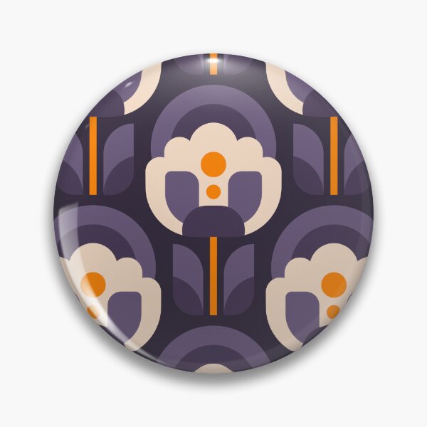 Item preview, 3750D - vibrant retro Scandi peonies pattern  designed and sold by RouCouCou.