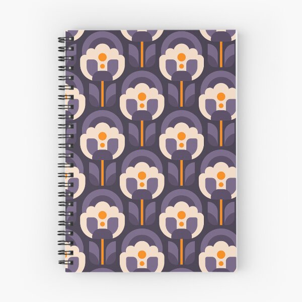 Item preview, 3750D - vibrant retro Scandi peonies pattern  designed and sold by RouCouCou.