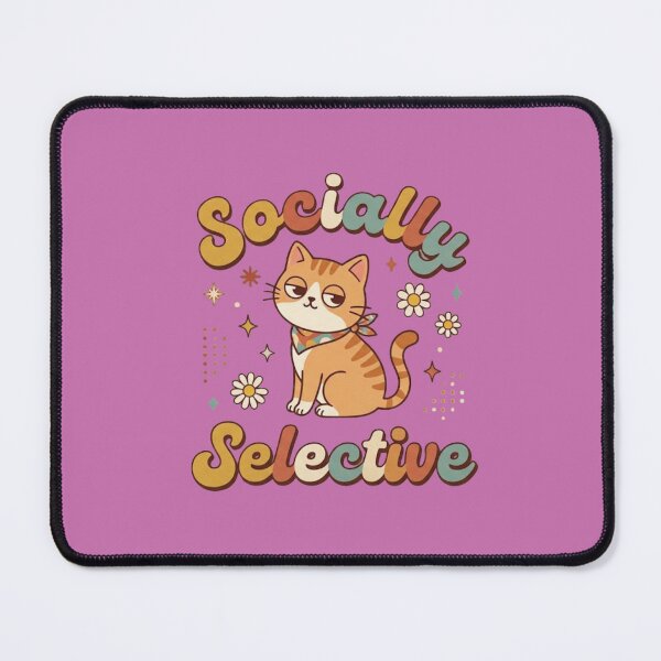 Item preview, Socially Selective – Funny Introvert Quote, Minimalist Aesthetic Sticker designed and sold by WallMuseStudio .