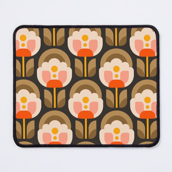 Item preview, 3750A - vibrant retro Scandi peonies pattern designed and sold by RouCouCou.