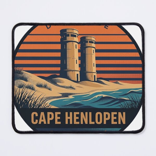 Item preview, Cape Henlopen State Park Delaware Retro Sunset Vintage Badge Sticker designed and sold by DetourDgn.