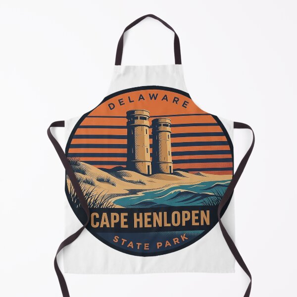 Item preview, Cape Henlopen State Park Delaware Retro Sunset Vintage Badge Sticker designed and sold by DetourDgn.