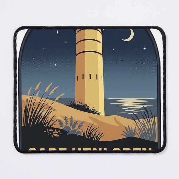 Item preview, Cape Henlopen State Park Delaware Night Dunes Vintage Badge Sticker designed and sold by DetourDgn.
