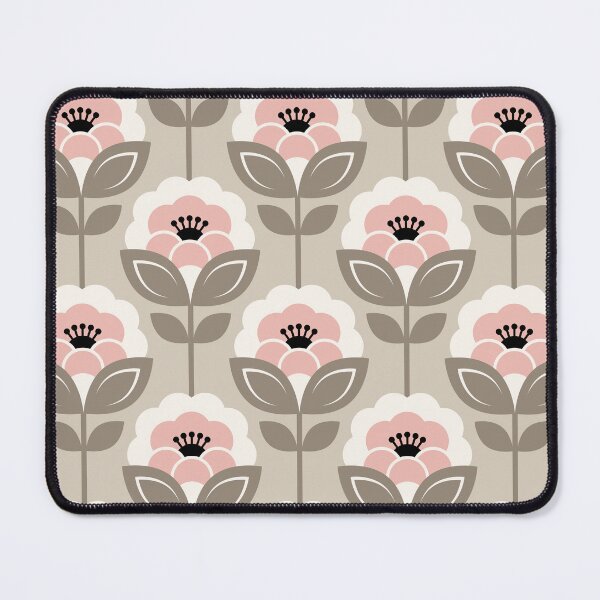 Item preview, 3752D - retro Scandi 60s-70s peonies stems pattern  designed and sold by RouCouCou.