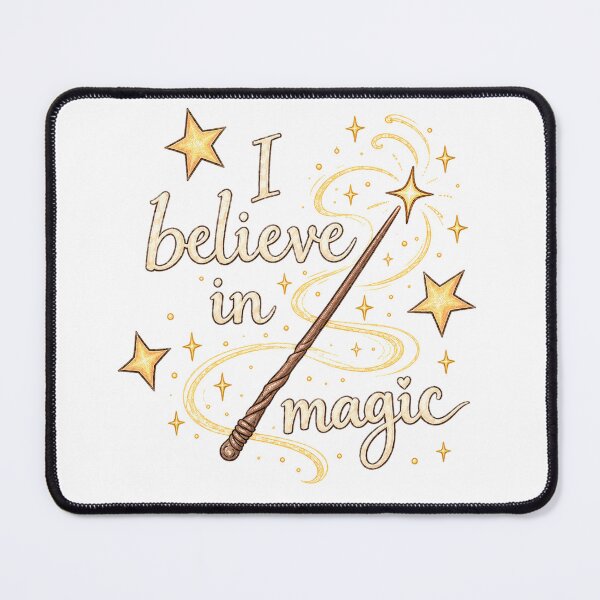 Item preview, I Believe in Magic – Golden Wand and Stars designed and sold by FeelCreations.