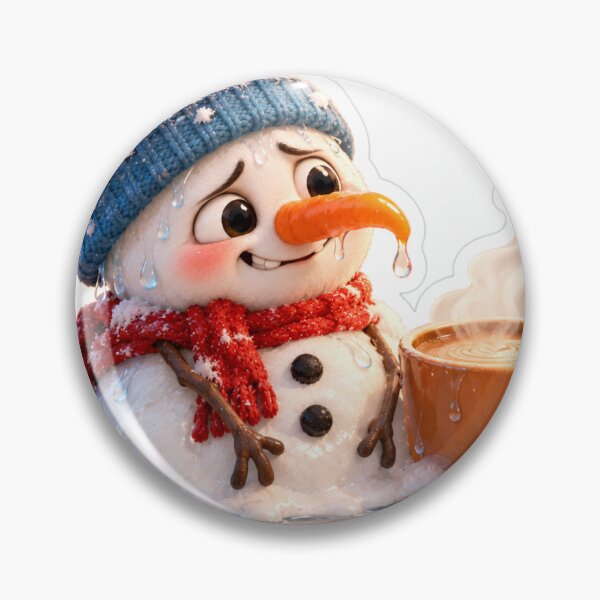 Item preview, Nervous Melting Snowman Next to Coffee designed and sold by MolaMío.