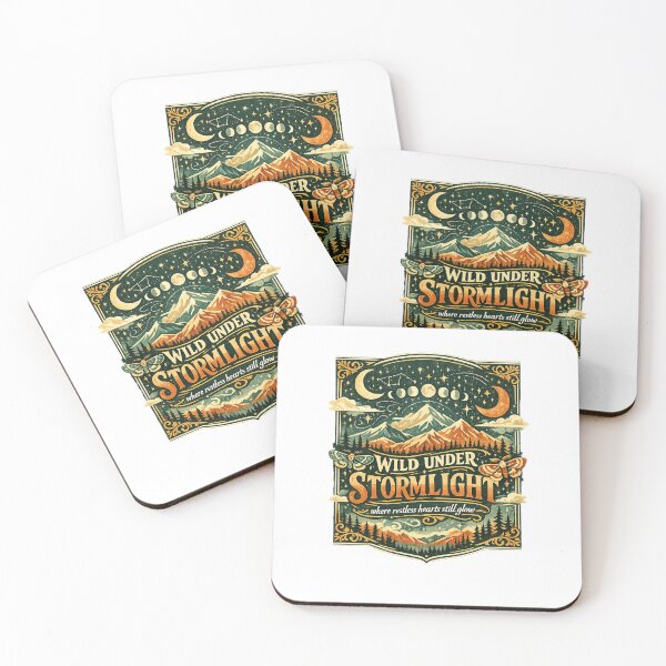 Item preview, Wild Under Stormlight Celestial Mountain Moon Vintage Wilderness Design designed and sold by inkoutninja.
