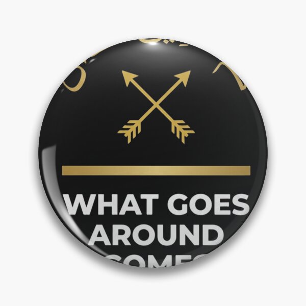 Item preview, Arabic Proverb Streetwear - What Goes Around Comes Around Gold T-Shirt designed and sold by SakinahArt.