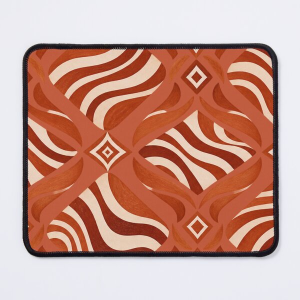 Item preview, Rust and Cream Organic Wave Pattern designed and sold by annenambiro.