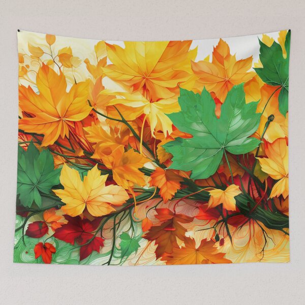 Item preview, Autumn Leaves Colorful Vibrant Digital Design Art designed and sold by DEC02.