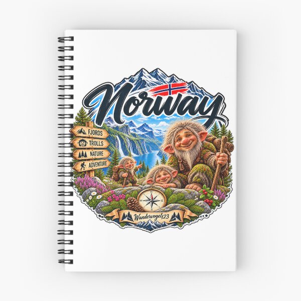 Aperçu de l'œuvre Trolls norvégiens – Famille de trolls amusante, fjords et monde féerique nordique créée et vendue par Wandervogel123.
