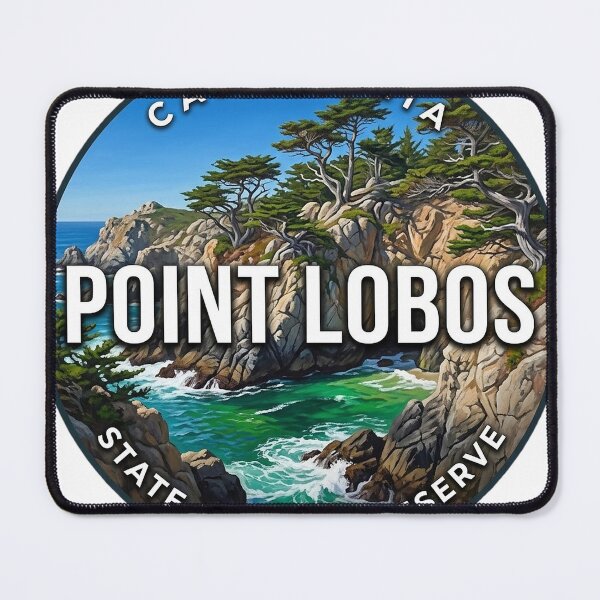 Item preview, Point Lobos California Emerald Cove Round Badge Sticker designed and sold by DetourDgn.