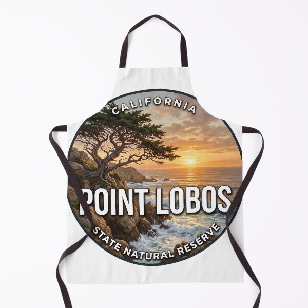 Item preview, Point Lobos California Cypress Sunset Round Badge Sticker designed and sold by DetourDgn.