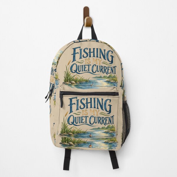 Item preview, Fishing Is My Quiet Current – Watercolor River Design designed and sold by VioVibe.