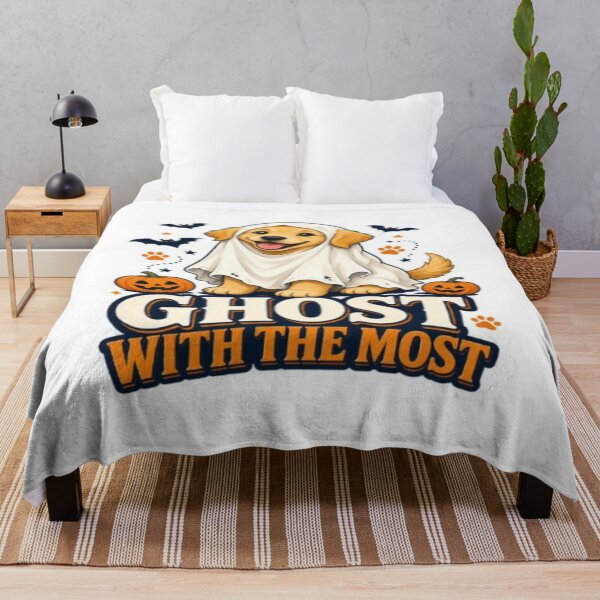 Item preview, Ghost With the Most – Golden Retriever Halloween designed and sold by ClaussShop.