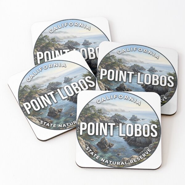 Item preview, Point Lobos California Foggy Coast Round Badge Sticker designed and sold by DetourDgn.