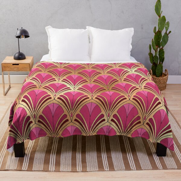 Item preview, Art Deco Romantic Red, Pink And Golden-Hues Pattern designed and sold by DEC02.