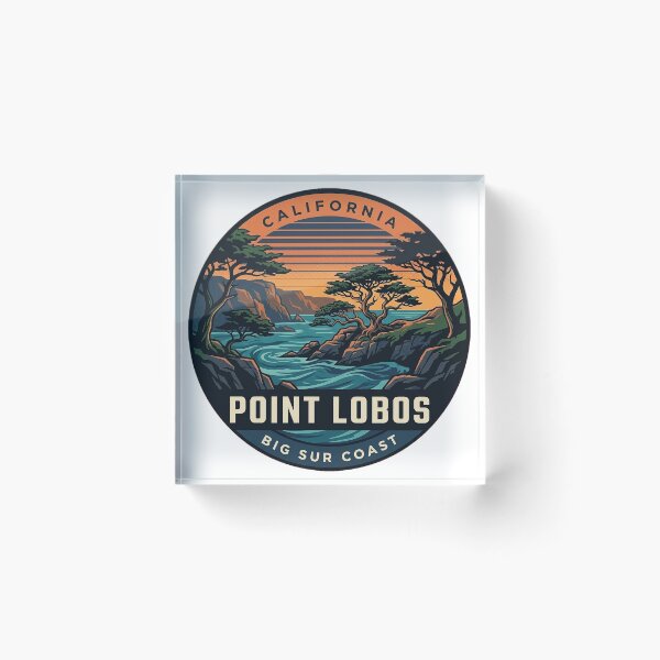 Item preview, Point Lobos California Retro Cypress Vintage Badge Sticker designed and sold by DetourDgn.