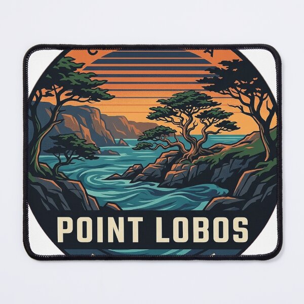 Item preview, Point Lobos California Retro Cypress Vintage Badge Sticker designed and sold by DetourDgn.